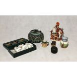 A small collection of ceramics including MacIntyre Burslem (A/F), Minton Haddon Hall, Royal