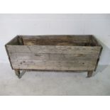 A rustic rectangular planter- 1 castor missing