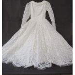 A small vintage lace wedding/confirmation dress