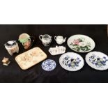 A collection of various china including Royal Doulton, Copeland, Doulton Burslem, Minton Delft etc.