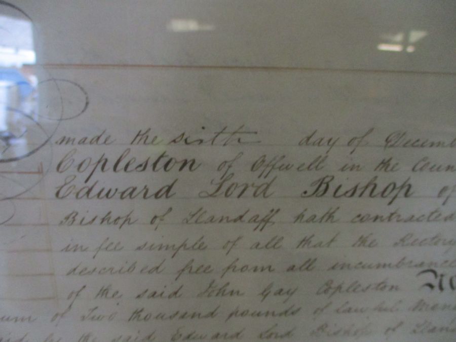 A framed Indenture relating to Mr Copleston, Offwell, Devon - Image 7 of 7