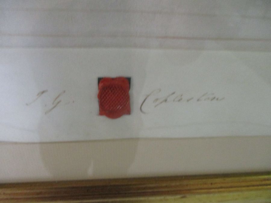 A framed Indenture relating to Mr Copleston, Offwell, Devon - Image 3 of 7