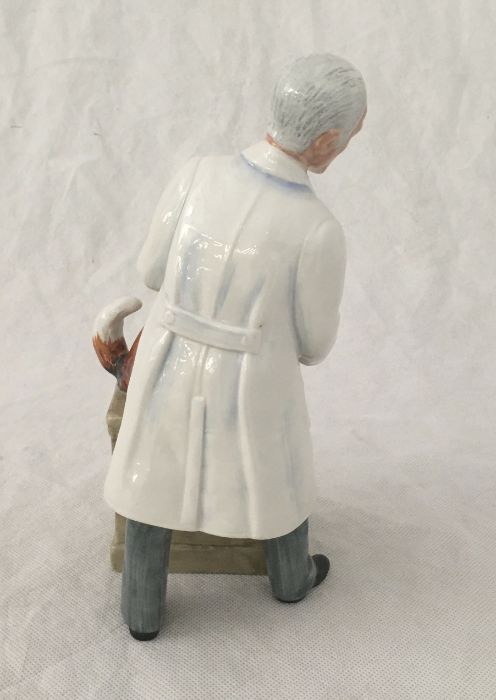 Two Royal Doulton figures,"The Auctioneer" (damage to gavel as shown) and "Thanks Doc!". - Image 6 of 7