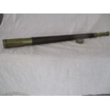 A military brass telescope with leather cover by W Watson & Sons, number 1276 dated 1901. Broad