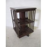 An Edwardian revolving bookcase, height 79cm