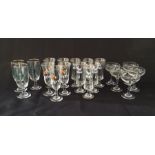 A collection of vintage glasses including Babycham, Britvic, Pony etc.