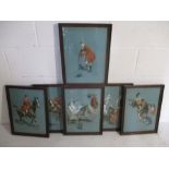 A set of six numbered humorous hunting prints after A.J. Gough