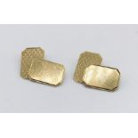 A pair of 9ct gold cufflinks, weight 4.2g