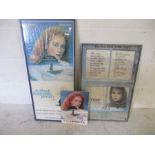 A framed slip poster from 1981 film "The French Lieutenant's Woman" by John Fowles along with a