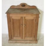 A pine cupboard with sunflower detail A/F