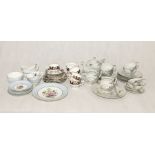 A collection of part tea-sets including Royal Worcester, Royal Albion China etc.