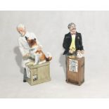 Two Royal Doulton figures,"The Auctioneer" (damage to gavel as shown) and "Thanks Doc!".