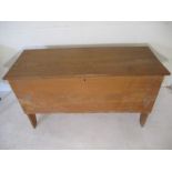 An antique elm six plank coffer