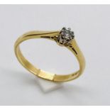 An 18ct gold diamond solitaire