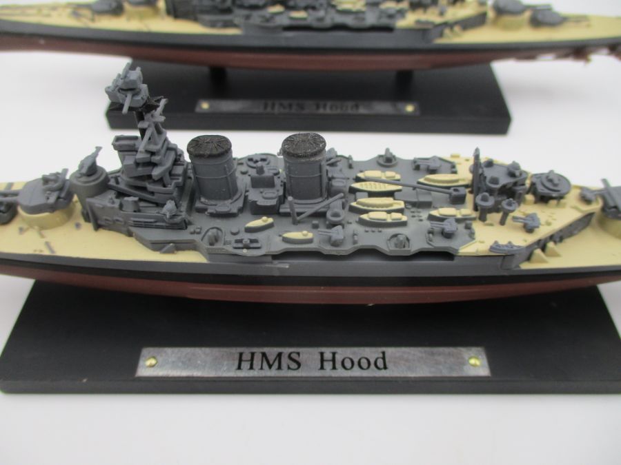 A collection of four boxed Atlas Editions warships including two HMS Hood's and two Bismarck's - Image 10 of 12