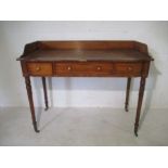 A Victorian hall table with three drawers A/F