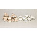 A collection of part tea sets including Royal Albert, Royal Worcester etc