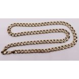 A 9ct gold curb chain, weight 18.3g