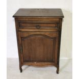 A French oak cupboard with drawer above