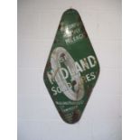 A Midlands Rubber Co. Limited (Birmingham) "Use Midland Solid Tyres" enamel sign - height 95cm,