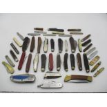 A collection of various penknives etc.