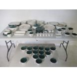 A Denby, Green Wheat part collection, including dinner and tea sets, egg cups, butter dish,