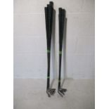 A set of Tommy Armour 845s Silver Scot golf irons with graphite shafts - clubs including three to