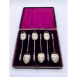A cased set of hallmarked silver Apostle spoons
