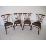 A set of four antique style country chairs