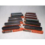 A collection of twelve Playcraft Railways OO gauge railway coaches