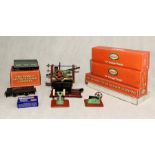 A collection of Mamod steam railway O gauge track and live steam engine etc.