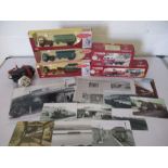 Two boxed Lledo Trackside "Bygone Days of Road Transport" vehicles, along with two boxed Corgi