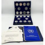 UNICEF international year of the child coin programme, silver proof set of thirty coins, with