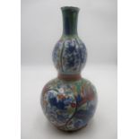 A Japanese 19th Century double gourd vase in the Imari palette, height 29cm