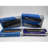 A collection of five boxed Dapol N gauge coaches including a BR Maroon B Set Coach twin pack, BR