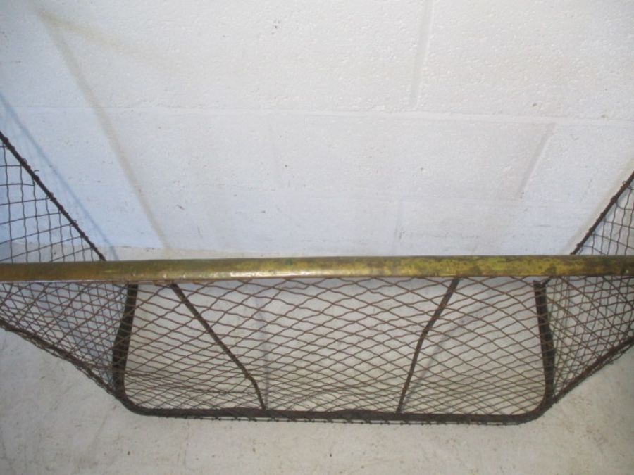 A Victorian brass and wirework nursery guard - Image 7 of 7