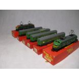 A collection of six boxed Tri-ang Railways OO gauge models including two Double-Ended Twin Operating