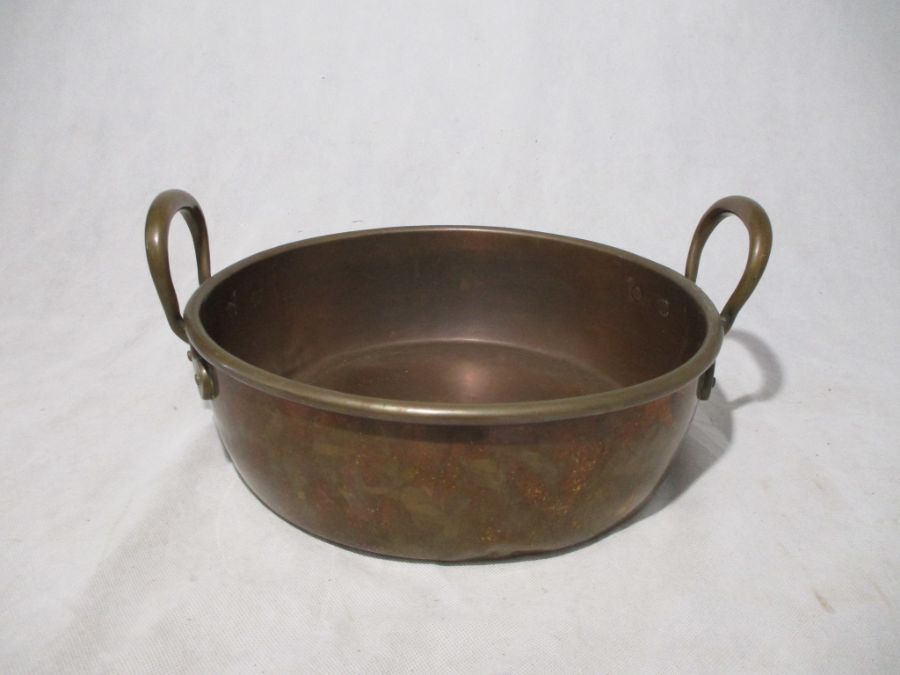 A copper jam/preserve pan