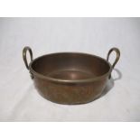 A copper jam/preserve pan