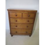 A Victorian mahogany chest of five drawers