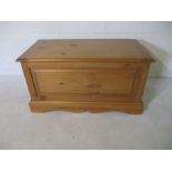 A pine blanket box