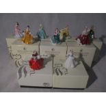 A collection of 9 boxed Royal Doulton "Miniature Ladies"