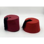 Two fez hats