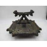 A Victorian cast iron boot scraper