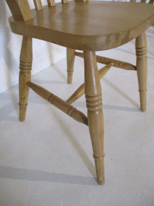 A set of four beech country chairs - Image 7 of 7