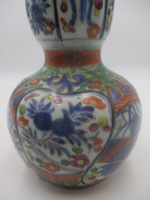 A Japanese 19th Century double gourd vase in the Imari palette, height 29cm - Image 10 of 12