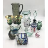 A collection of various glassware