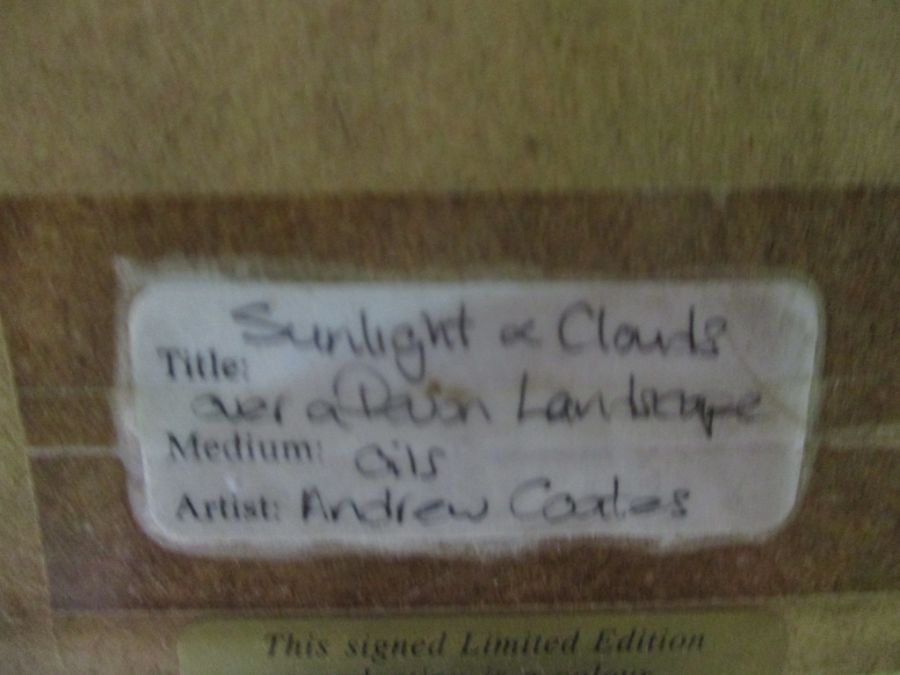 A signed Ltd edition print (9/100) by Andrew Coates ""Sunlight and clouds" along with a pastel of - Image 7 of 7