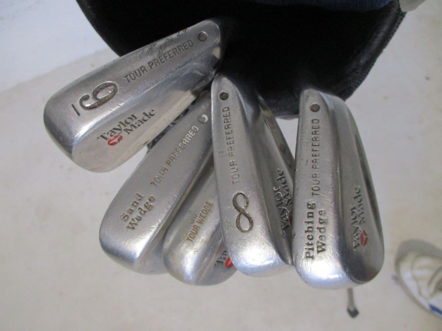 A set of Taylor Made Tour Preferred golf irons including irons 2 to 9, pitching wedge, sand wedge - Image 7 of 8