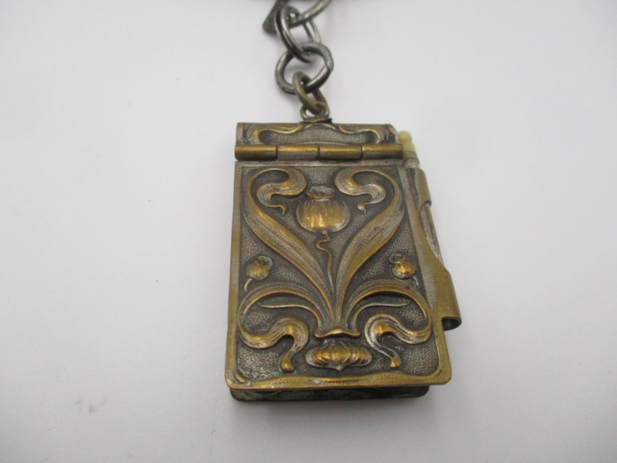 A Kings own Scottish Borderers badge with Art Nouveau note book attached, an Air Ministry whistle - Image 3 of 12